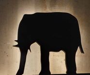 Beleuchteter Elefant aus der Ausstellung
